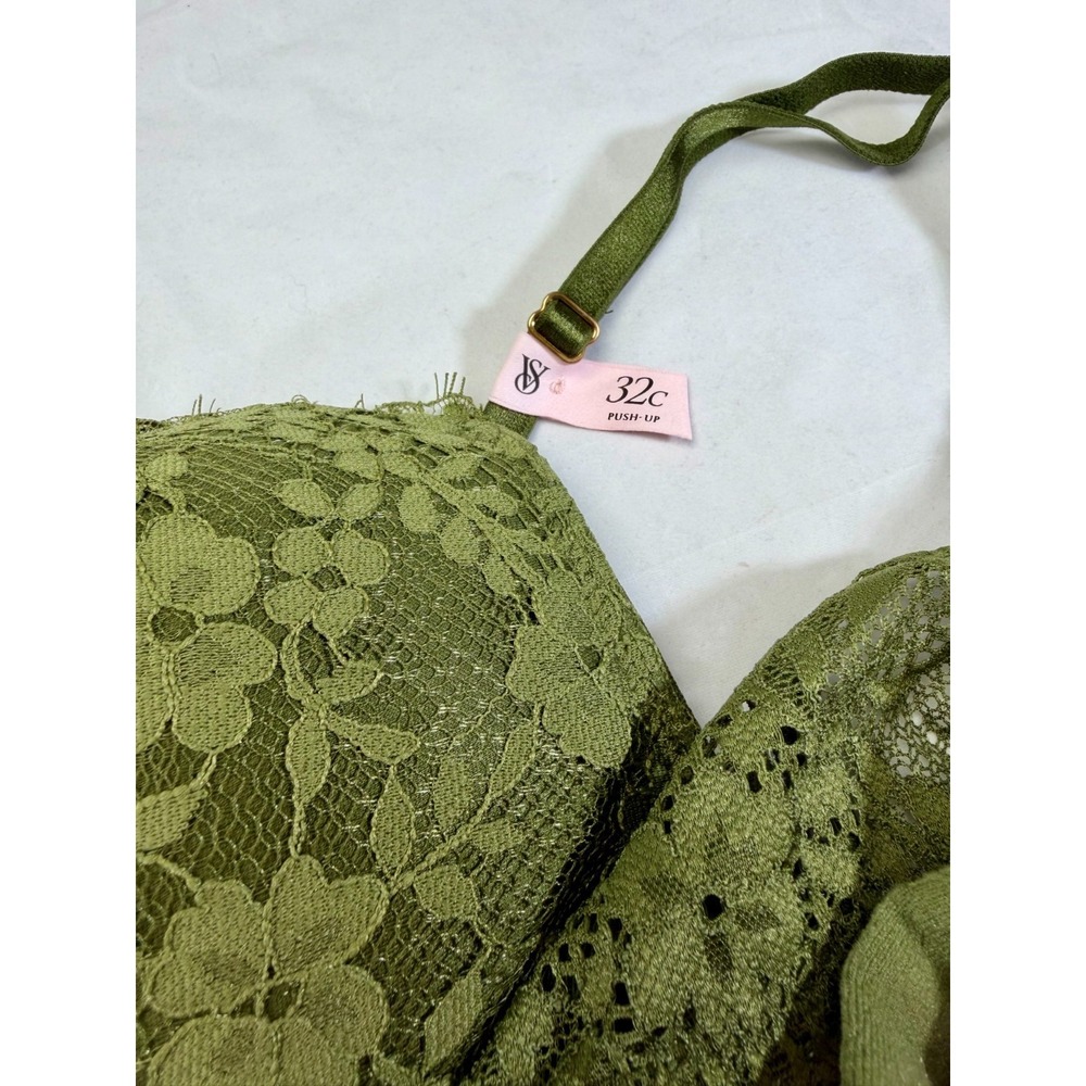 Victoria Secret Dream Angels Lightly Lined Demi Bra Green Sz 32C NWT - Picture 2 of 8